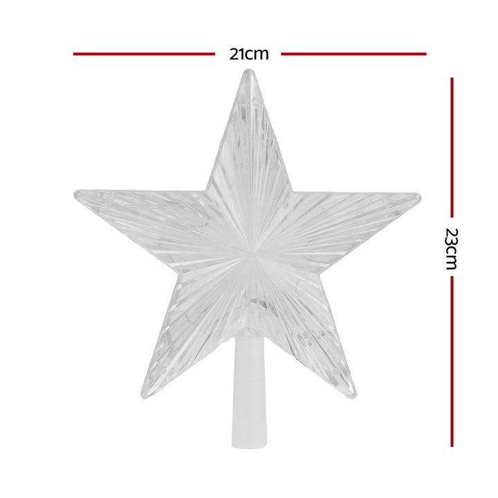 Jingle Jollys Christmas Tree Topper Star RGB LED Xmas Decor 80 Modes APP Control - Homecoze