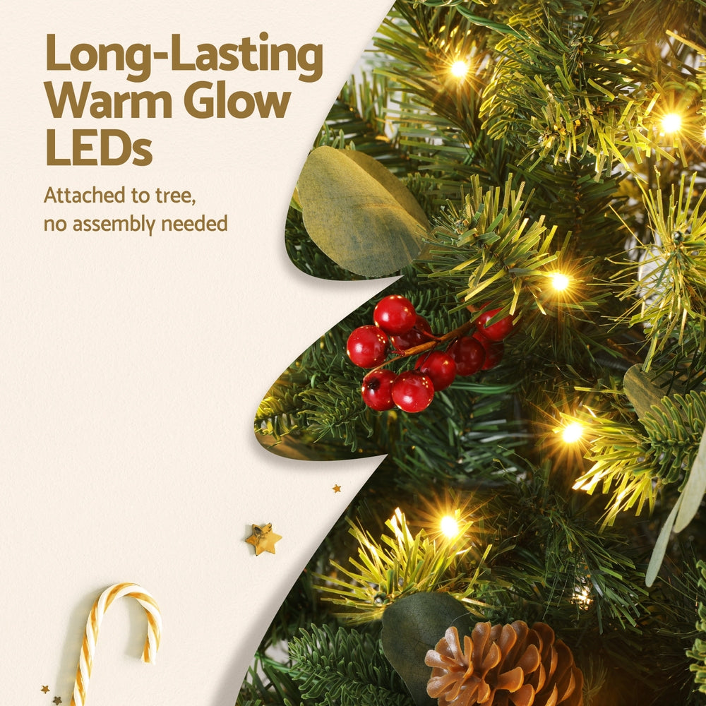 Jingle Jollys Christmas Tree 1.5m 160 LED Xmas Tree Party Decorations 355 Tips - Homecoze