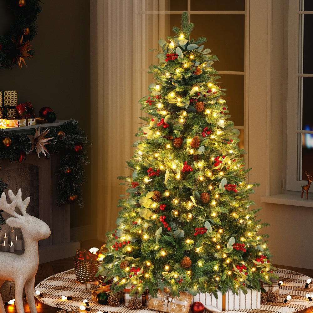 Jingle Jollys Christmas Tree 1.5m 160 LED Xmas Tree Party Decorations 355 Tips - Homecoze