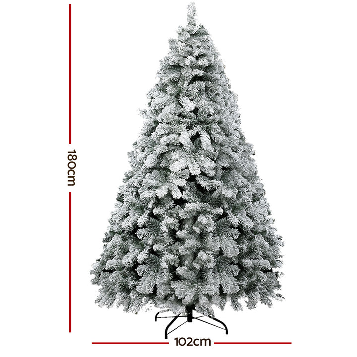 6FT Heavy Snow Christmas Tree - 468 Tips Homecoze