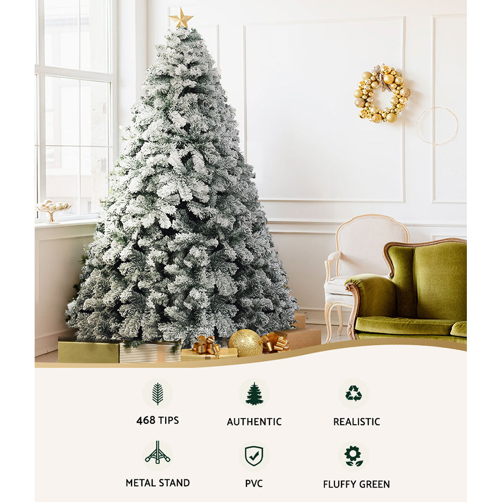 6FT Heavy Snow Christmas Tree - 468 Tips - Homecoze