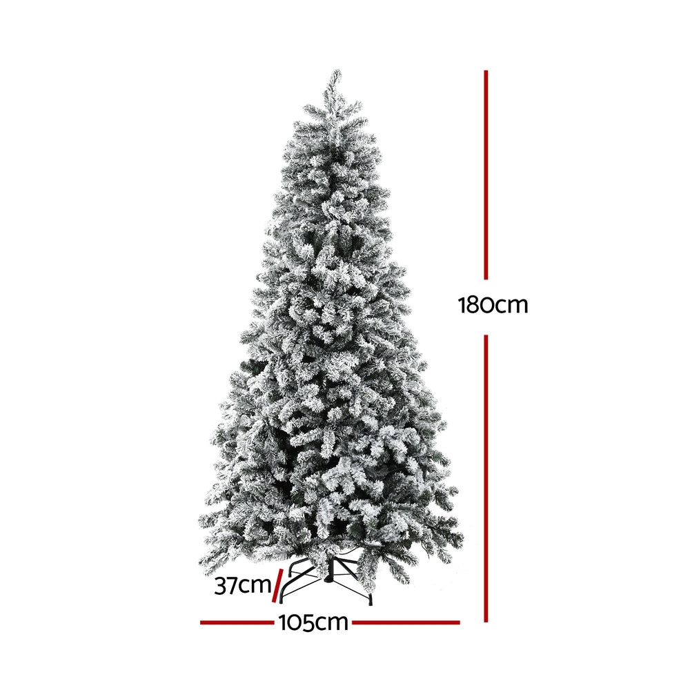 6FT Heavy Snow LED Christmas Tree - 828 Tips - Homecoze