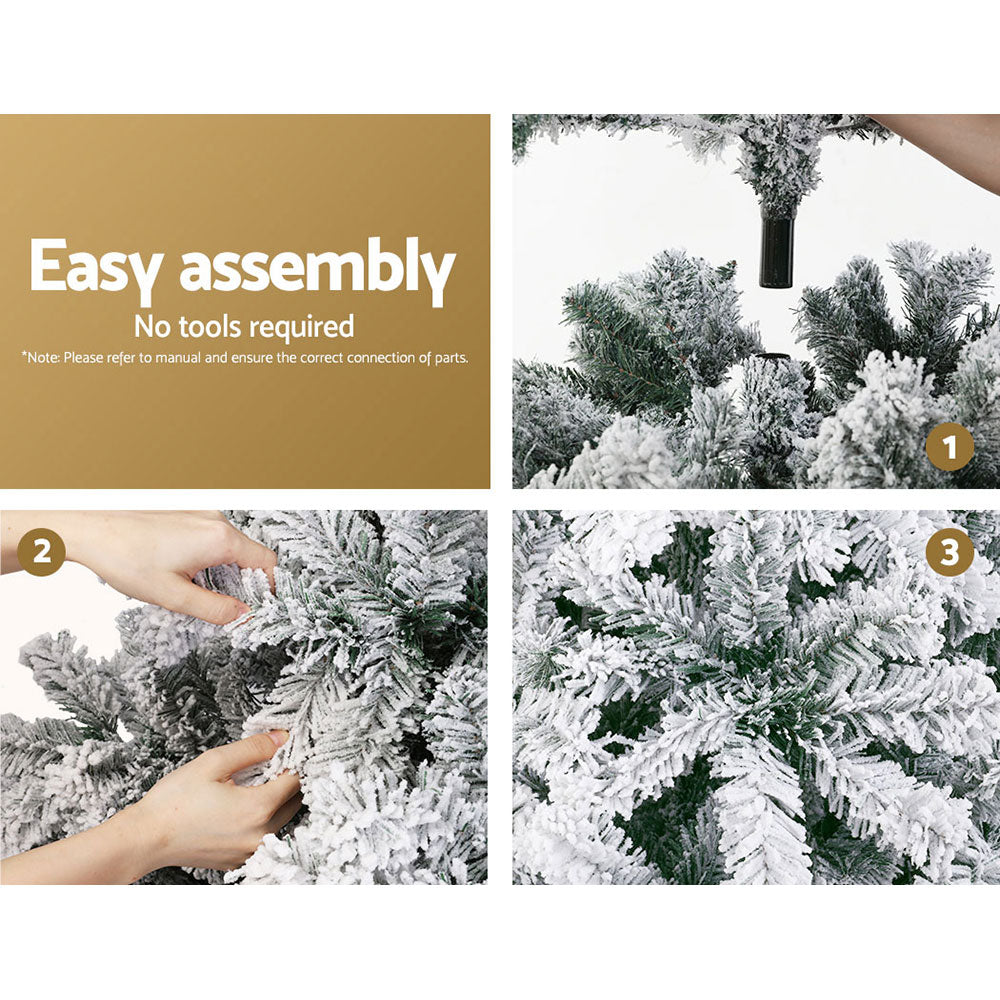 7FT Heavy Snow Christmas Tree - 780 Tips - Homecoze