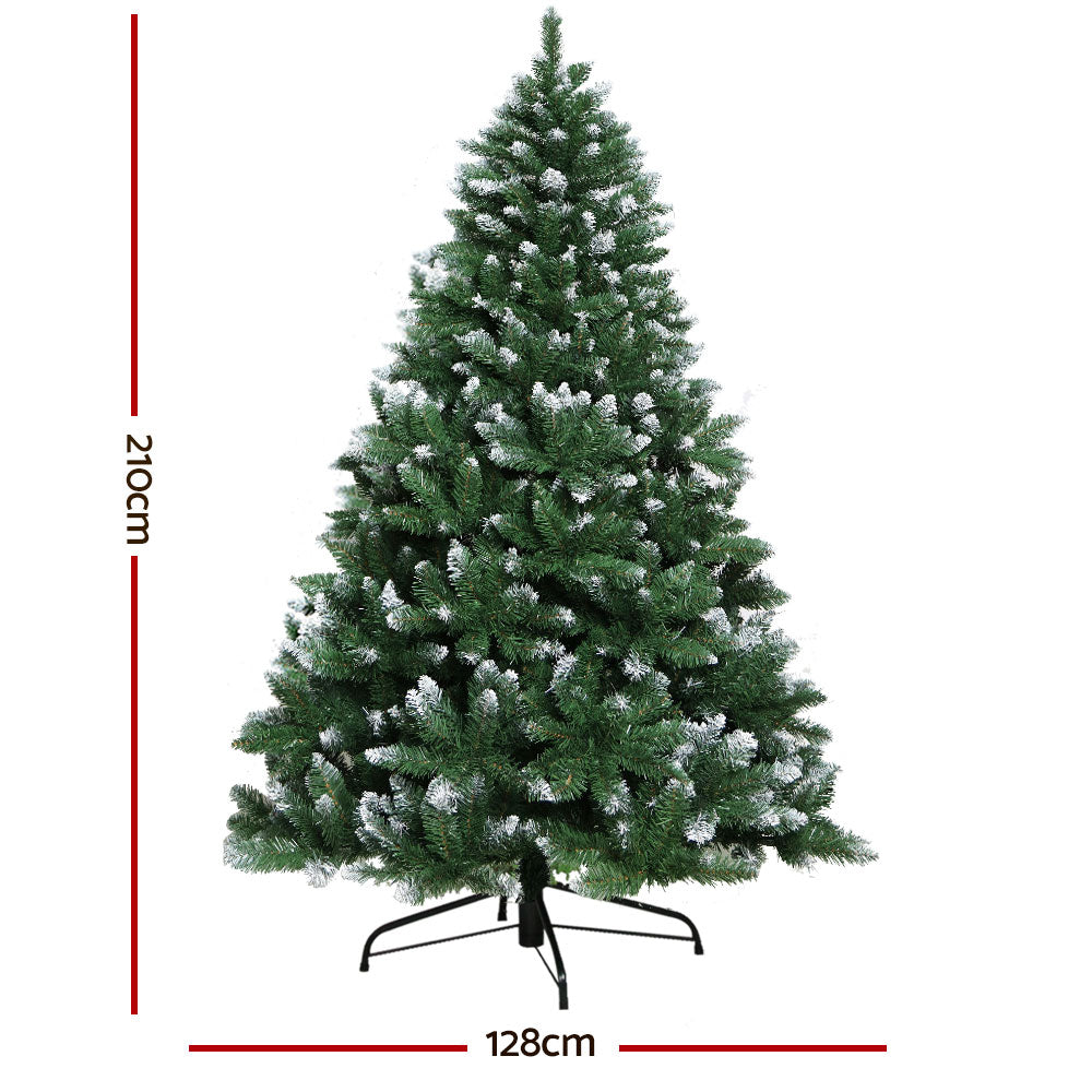 7FT Light Snow Value Christmas Tree - 905 Tips - Homecoze