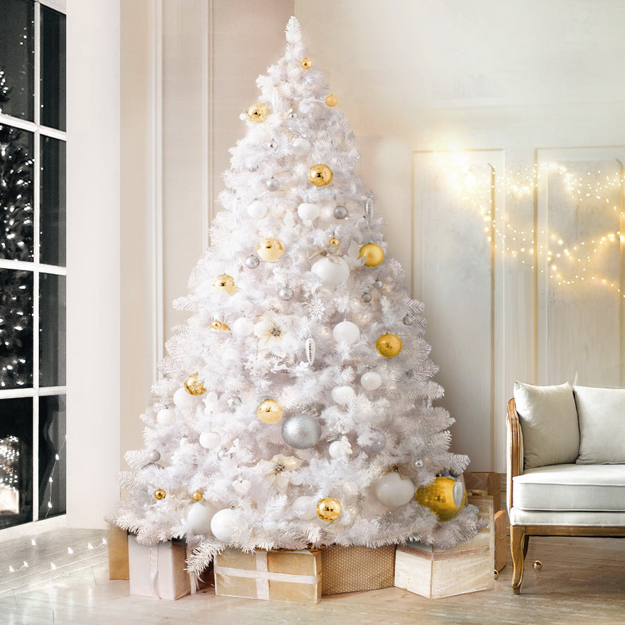 7FT White Christmas Tree - 1000 Tips Homecoze