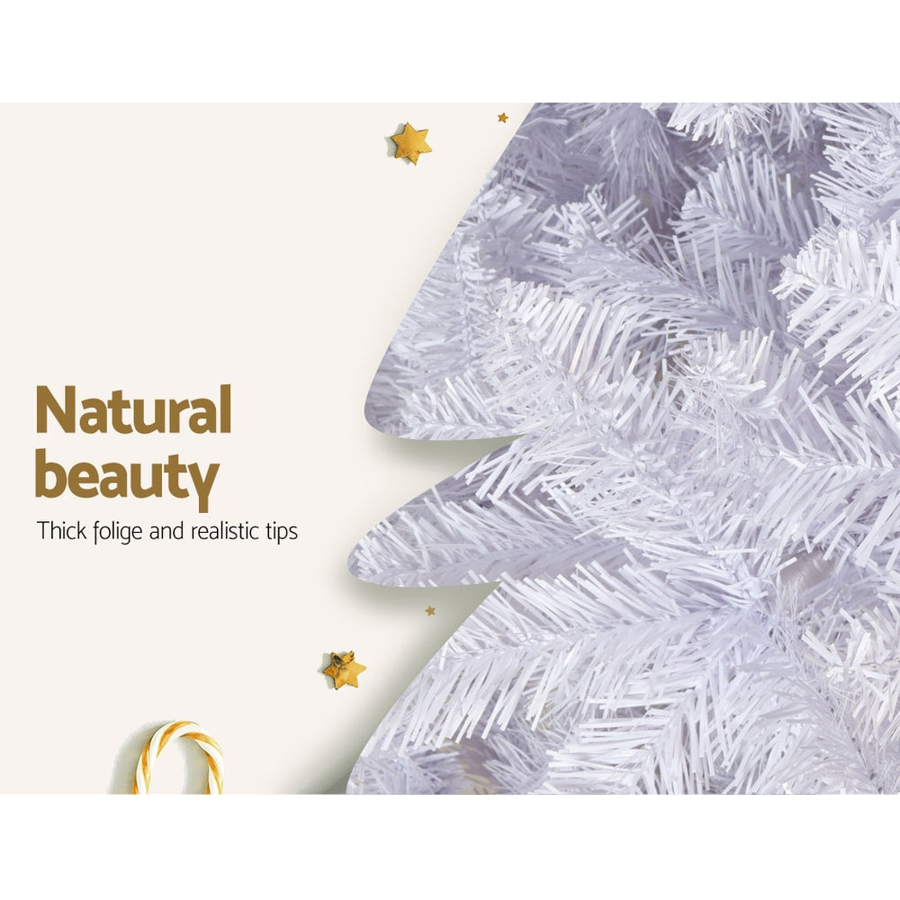 7FT White Christmas Tree - 1000 Tips - Homecoze