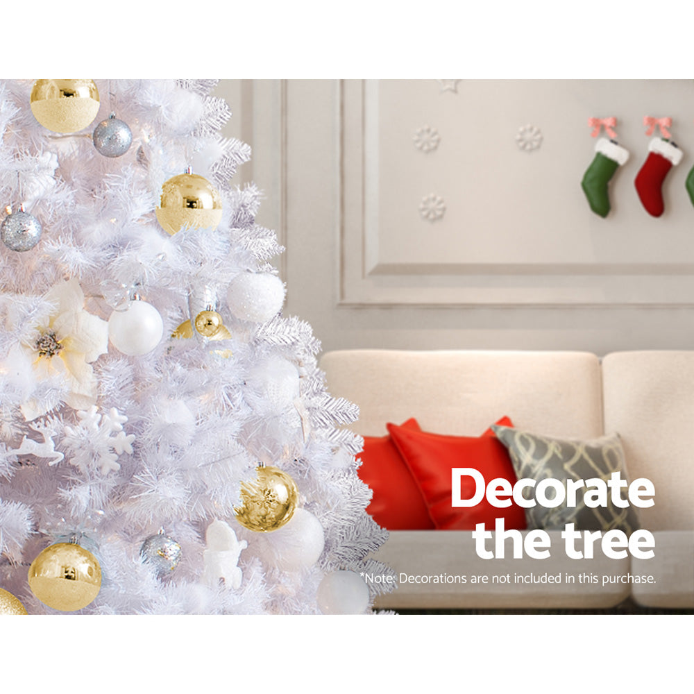 7FT White Christmas Tree - 1000 Tips - Homecoze