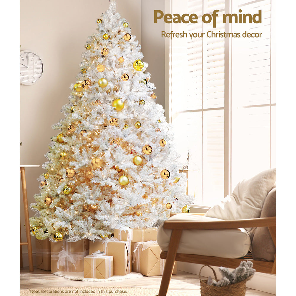 7FT White Christmas Tree - 1000 Tips - Homecoze