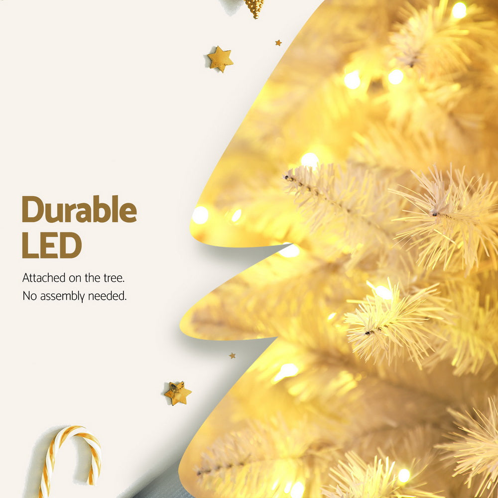 7FT White Pre-lit LED Christmas Tree - 1260 Tips - Homecoze