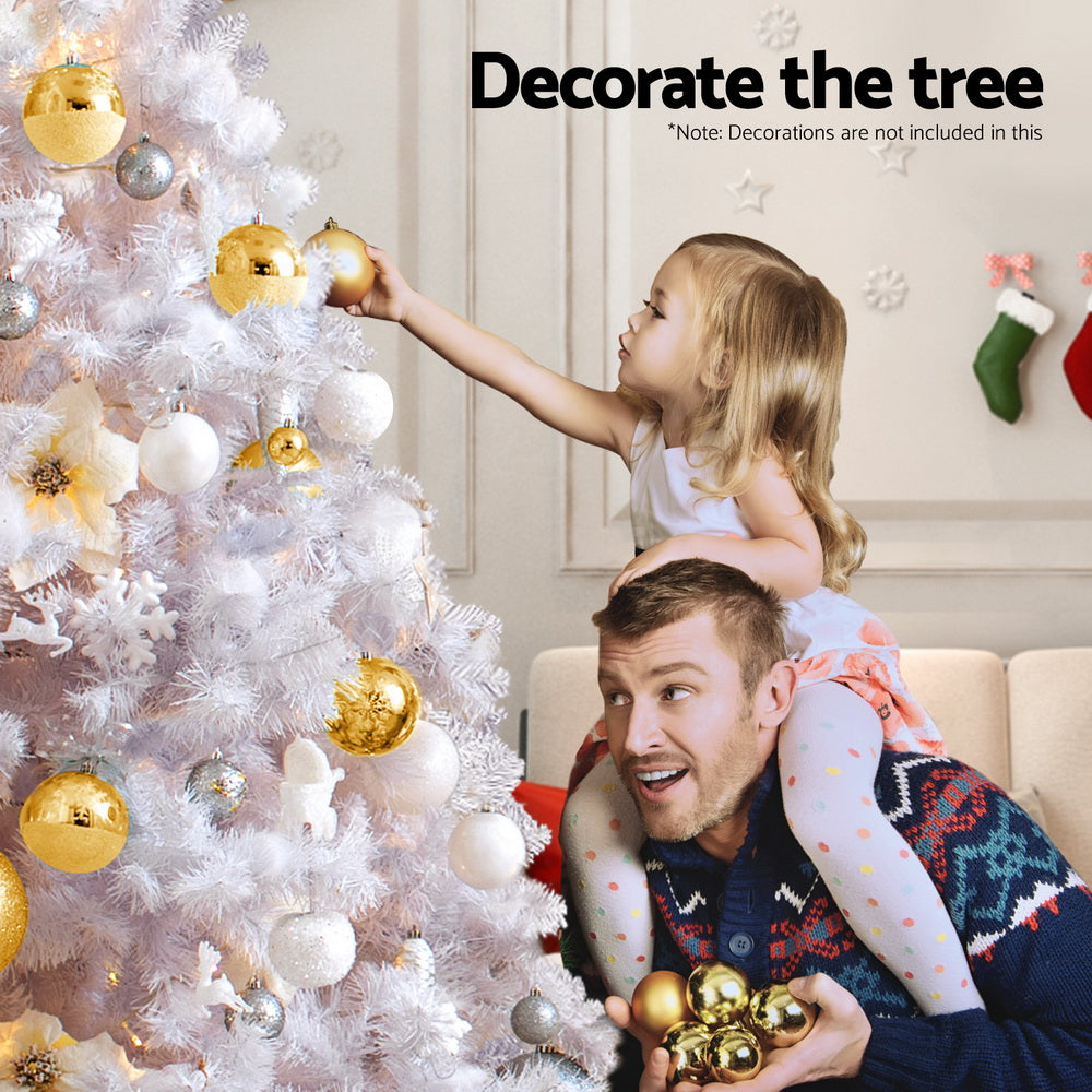 7FT White Pre-lit LED Christmas Tree - 1260 Tips - Homecoze