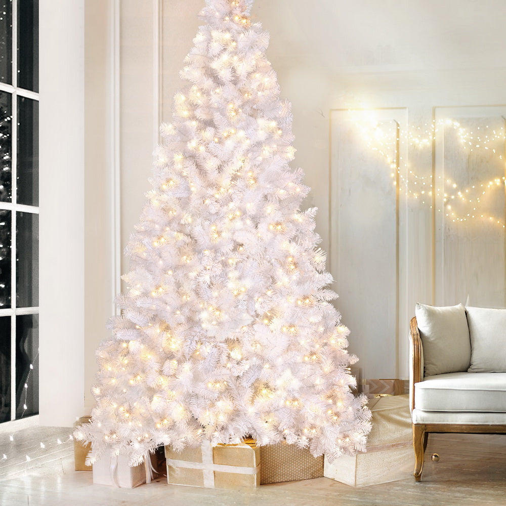 7FT White Pre-lit LED Christmas Tree - 1260 Tips - Homecoze