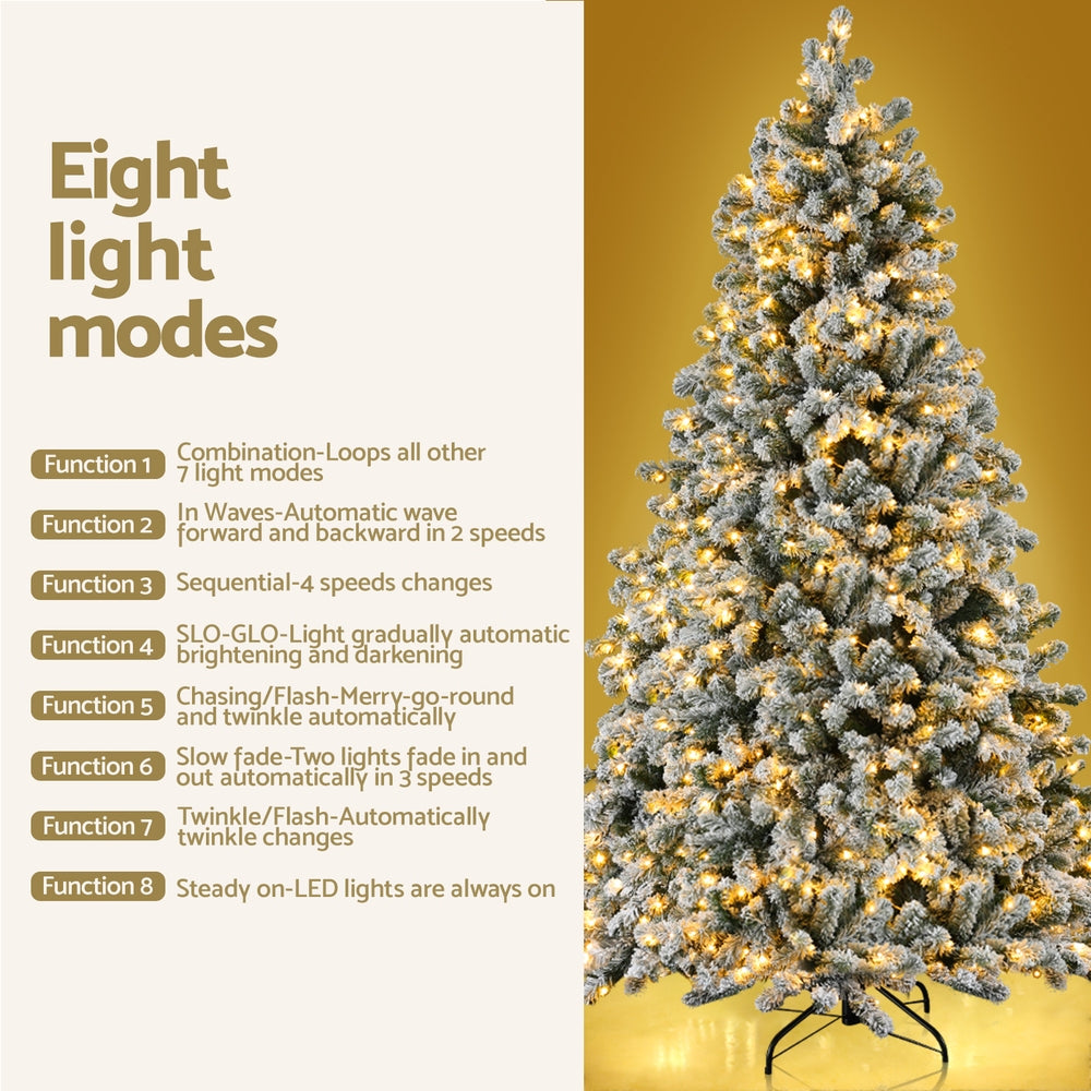 7FT Heavy Snow LED Christmas Tree - 1176 Tips - Homecoze
