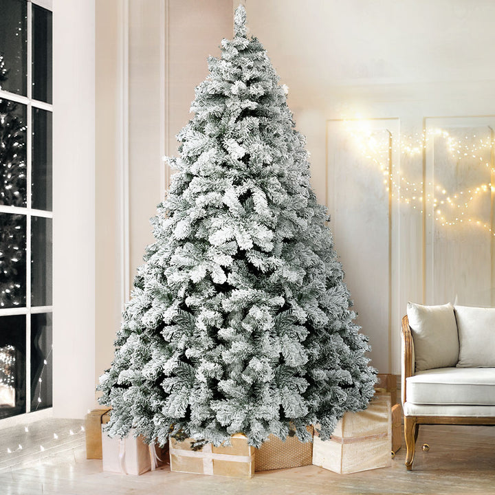 8FT Heavy Snow Christmas Tree - 1165 Tips Homecoze