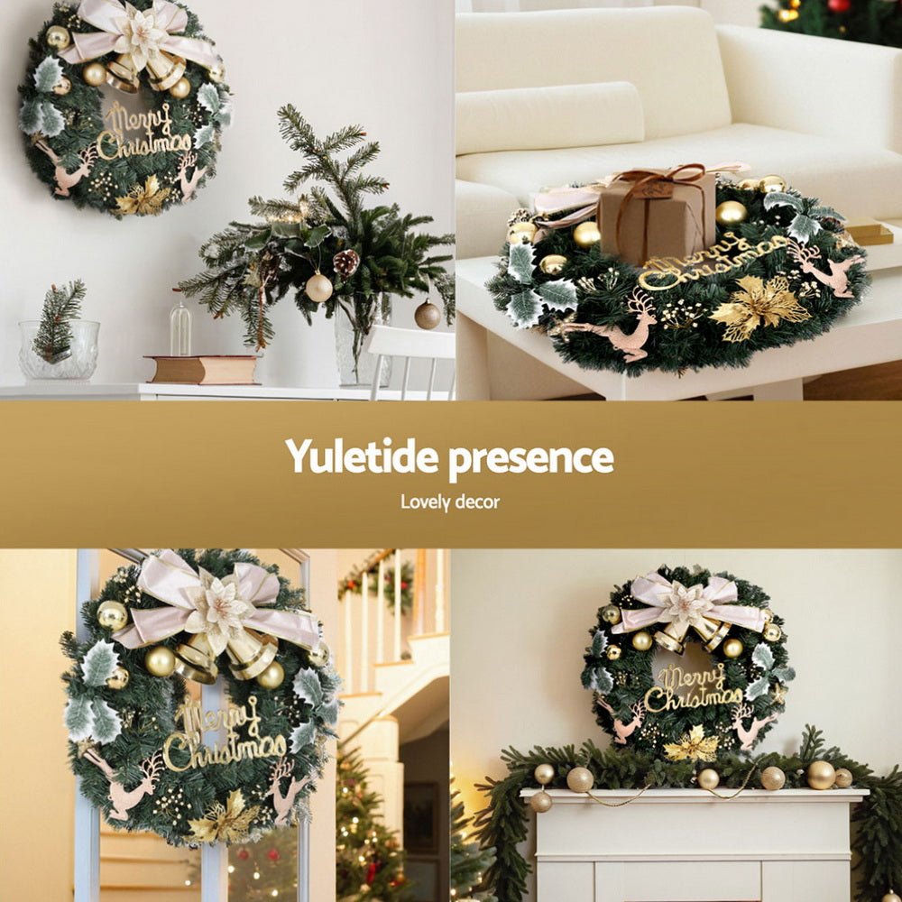 60cm Ornament Decorated Christmas Wreath - Homecoze