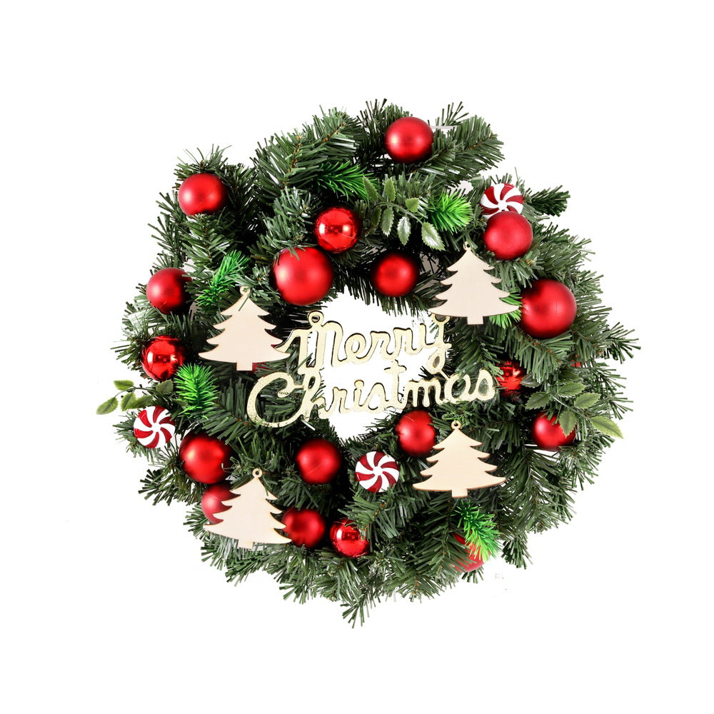 40cm Decorated Christmas Wreath - Homecoze