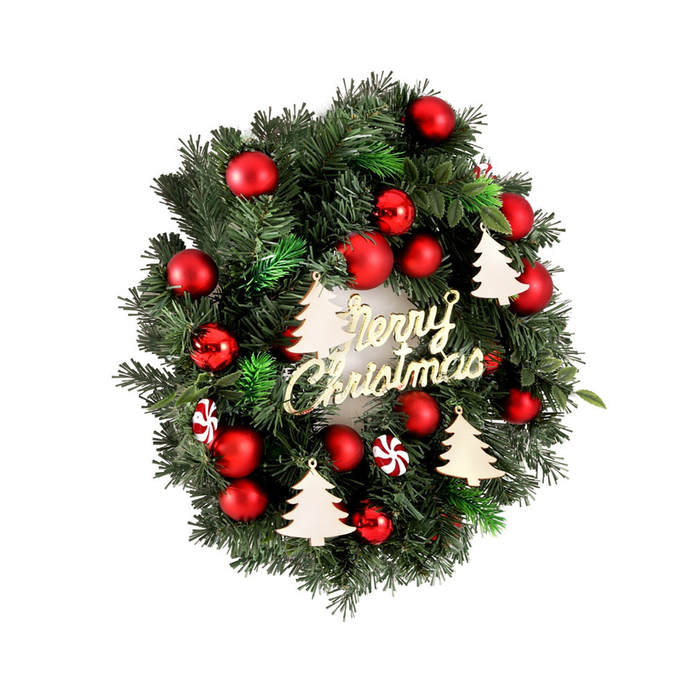 40cm Decorated Christmas Wreath - Homecoze