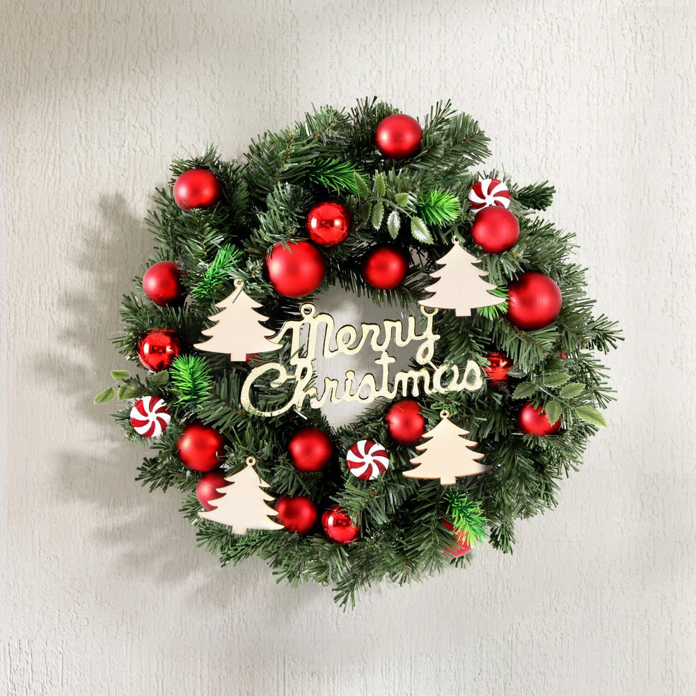40cm Decorated Christmas Wreath - Homecoze