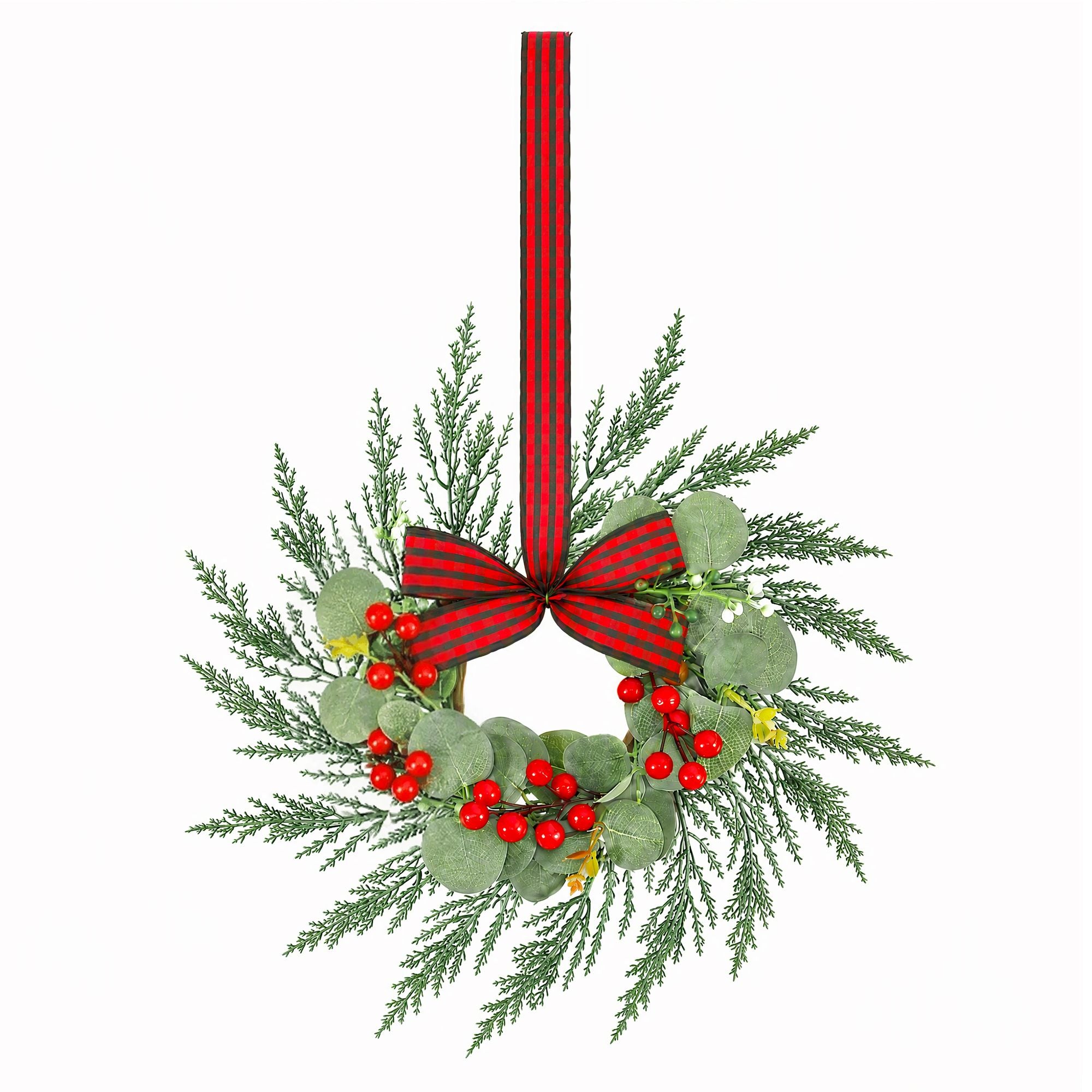 26cm (Set of 6) Decorated Mini Christmas Wreaths