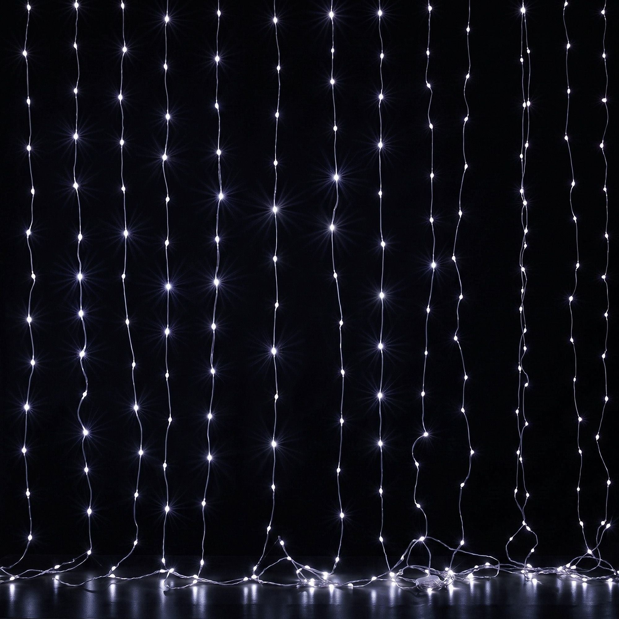 3m x 3m LED Curtain Christmas Lights 300 LED - Cool White