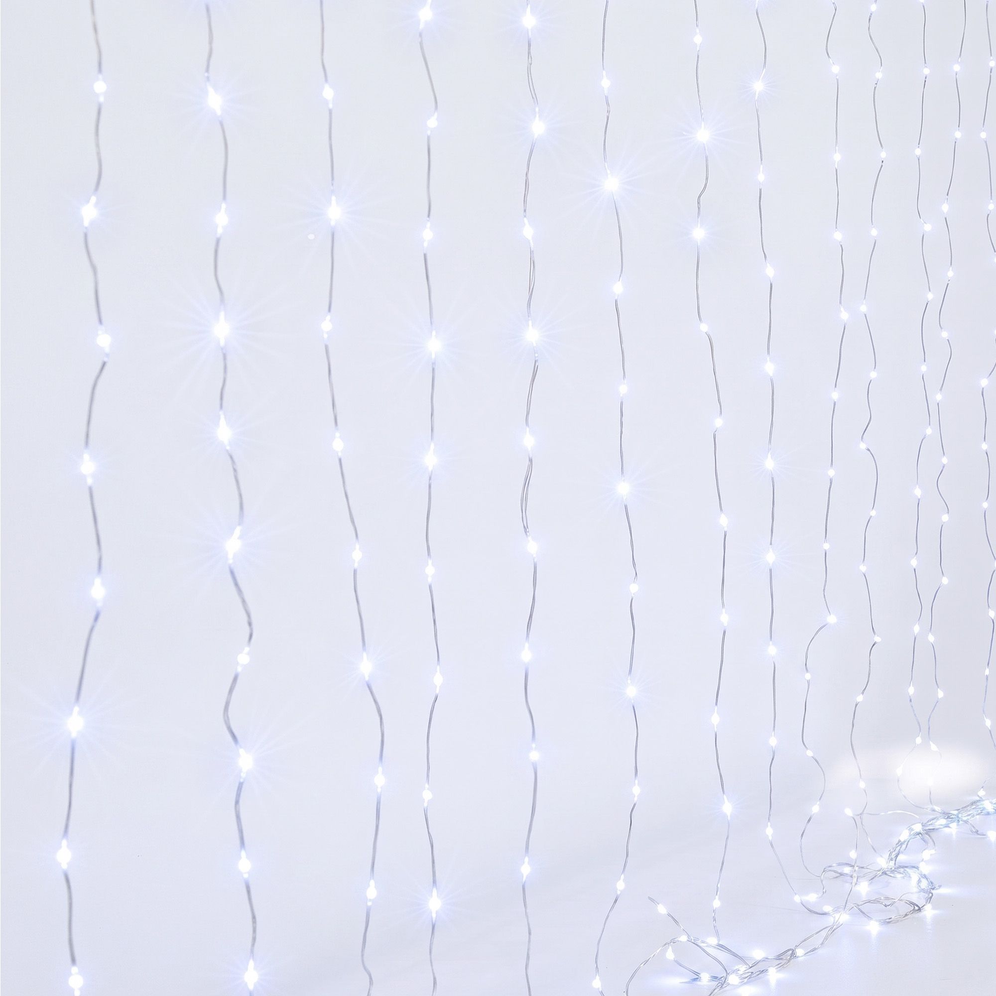 3m x 3m LED Curtain Christmas Lights 300 LED - Cool White