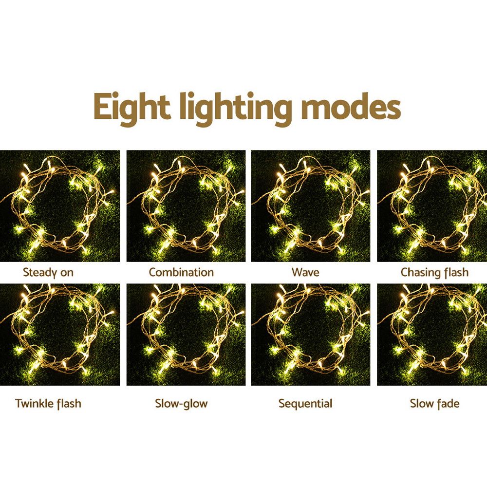 6m x 3m Curtain Christmas Lights 600 LED - Warm White - Homecoze