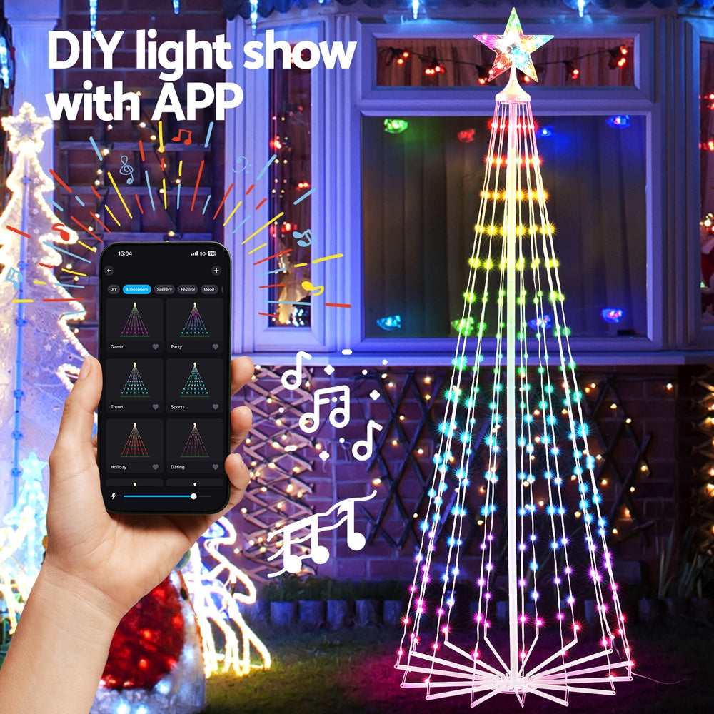 6FT (1.8m) RGB LED Christmas Tree with Remote - Homecoze