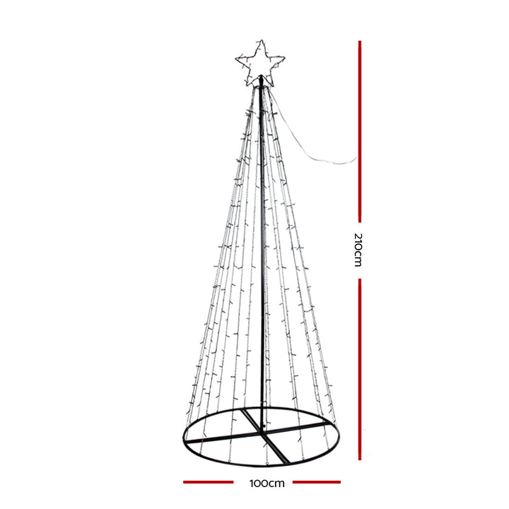 7FT (2.1m) Solar LED Christmas Tree - Homecoze
