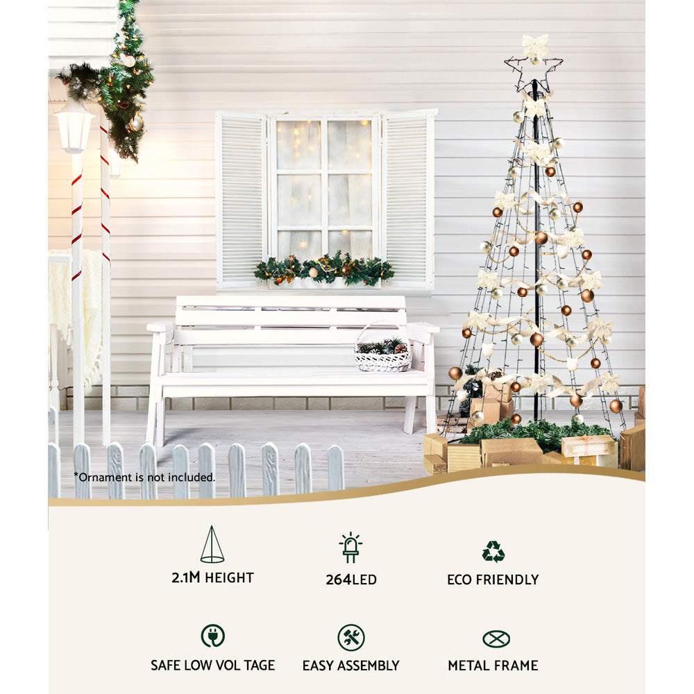 7FT (2.1m) Solar LED Christmas Tree - Homecoze