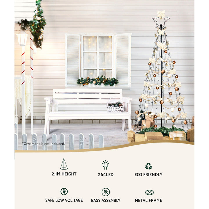 7FT (2.1m) Solar LED Christmas Tree - Homecoze