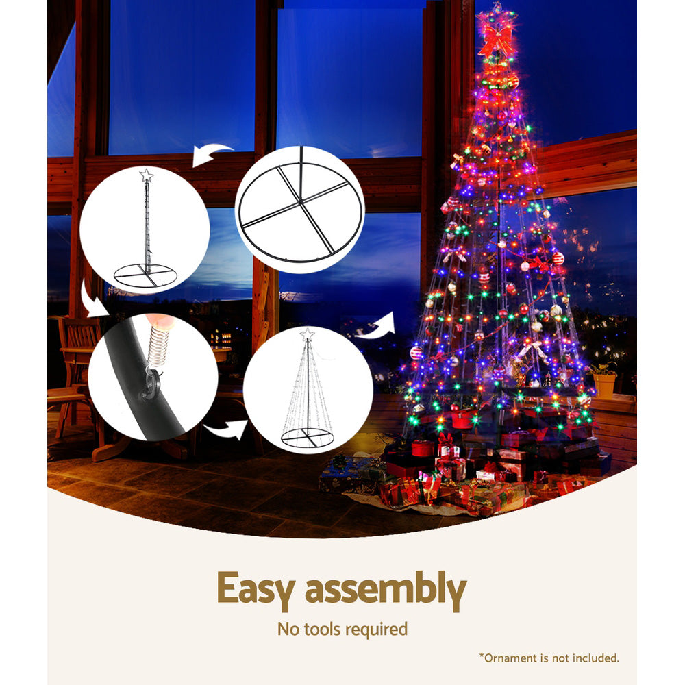 7FT (2.1m) Solar LED Christmas Tree - Homecoze
