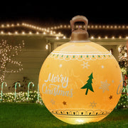 60cm Inflatable LED Christmas Bauble Decoration - Gold - Homecoze