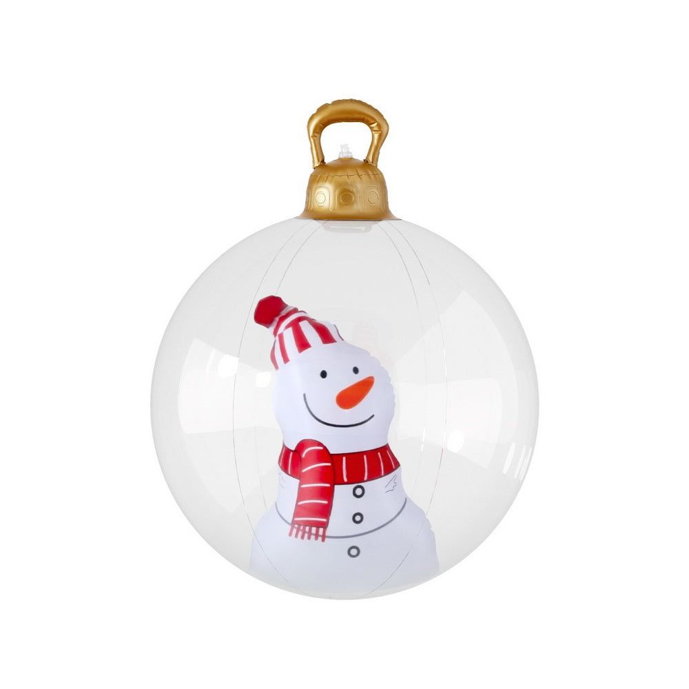60cm Inflatable Snowman Christmas Bauble Decoration - Homecoze