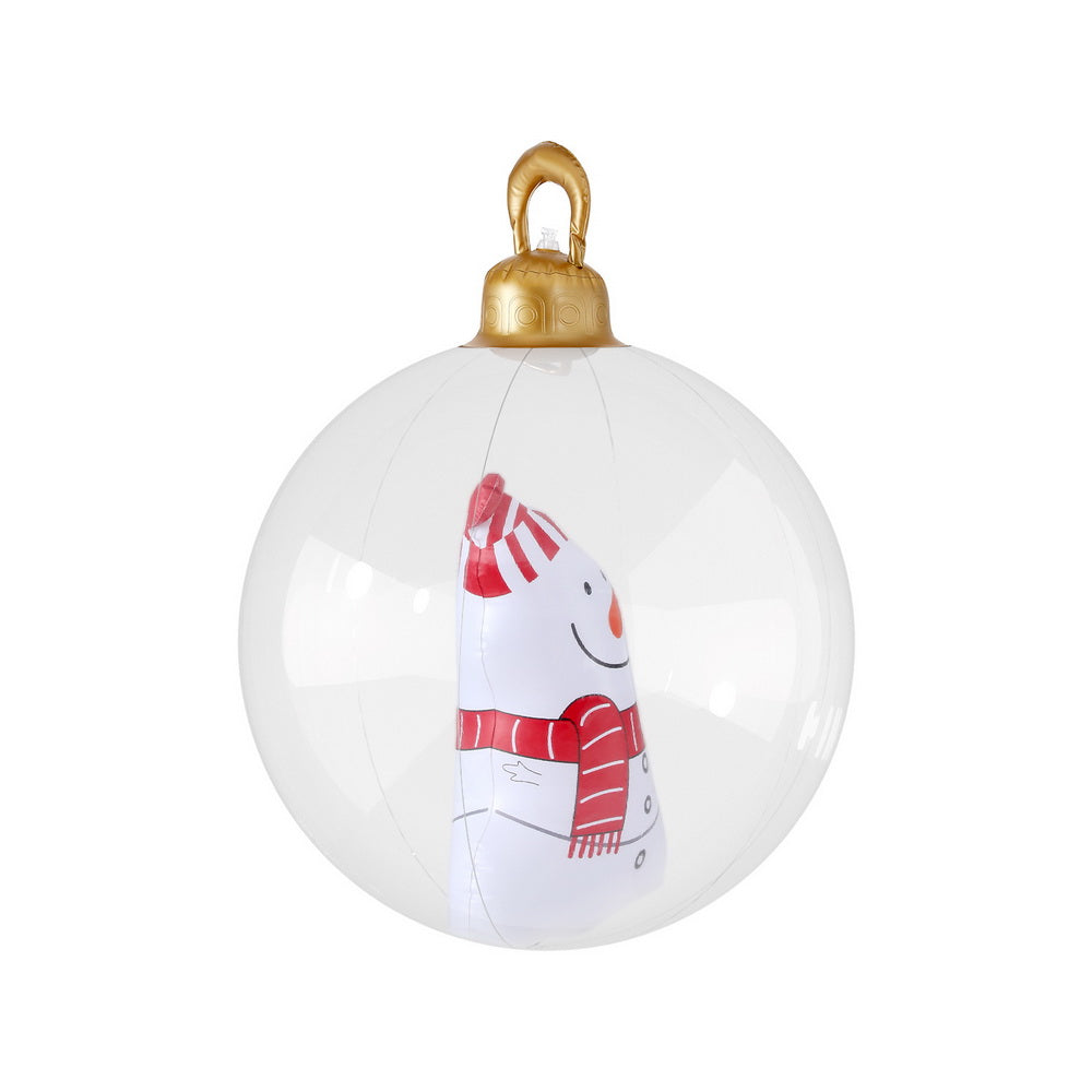 60cm Inflatable Snowman Christmas Bauble Decoration - Homecoze