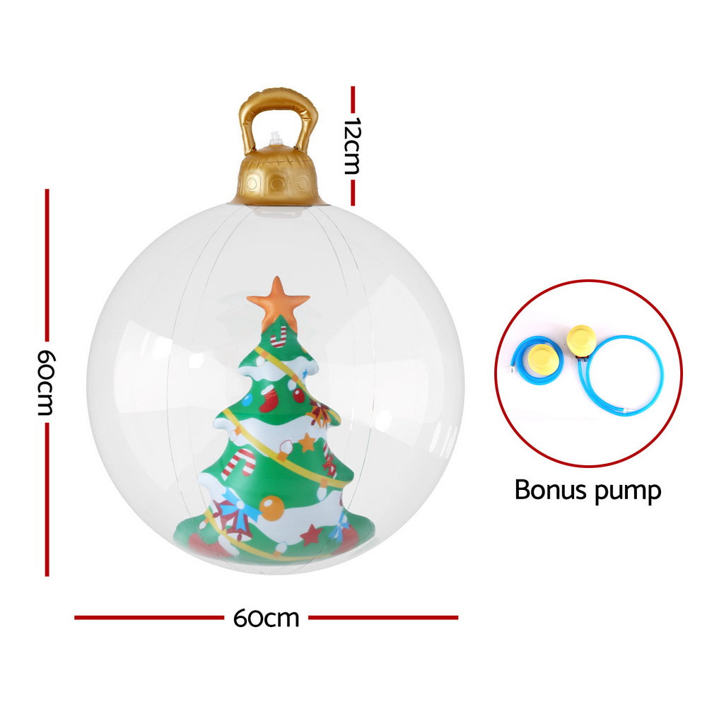 60cm Inflatable Christmas Tree Bauble Decoration - Homecoze