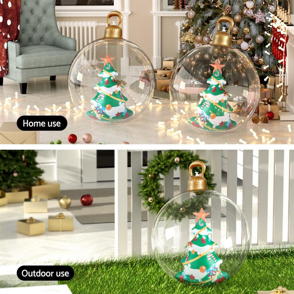 60cm Inflatable Christmas Tree Bauble Decoration - Homecoze