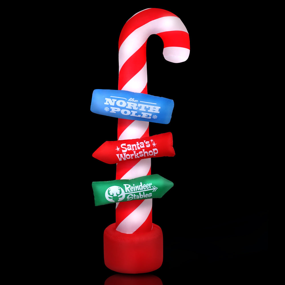 2.4m Candy Cane Guide Pole LED Christmas Inflatable