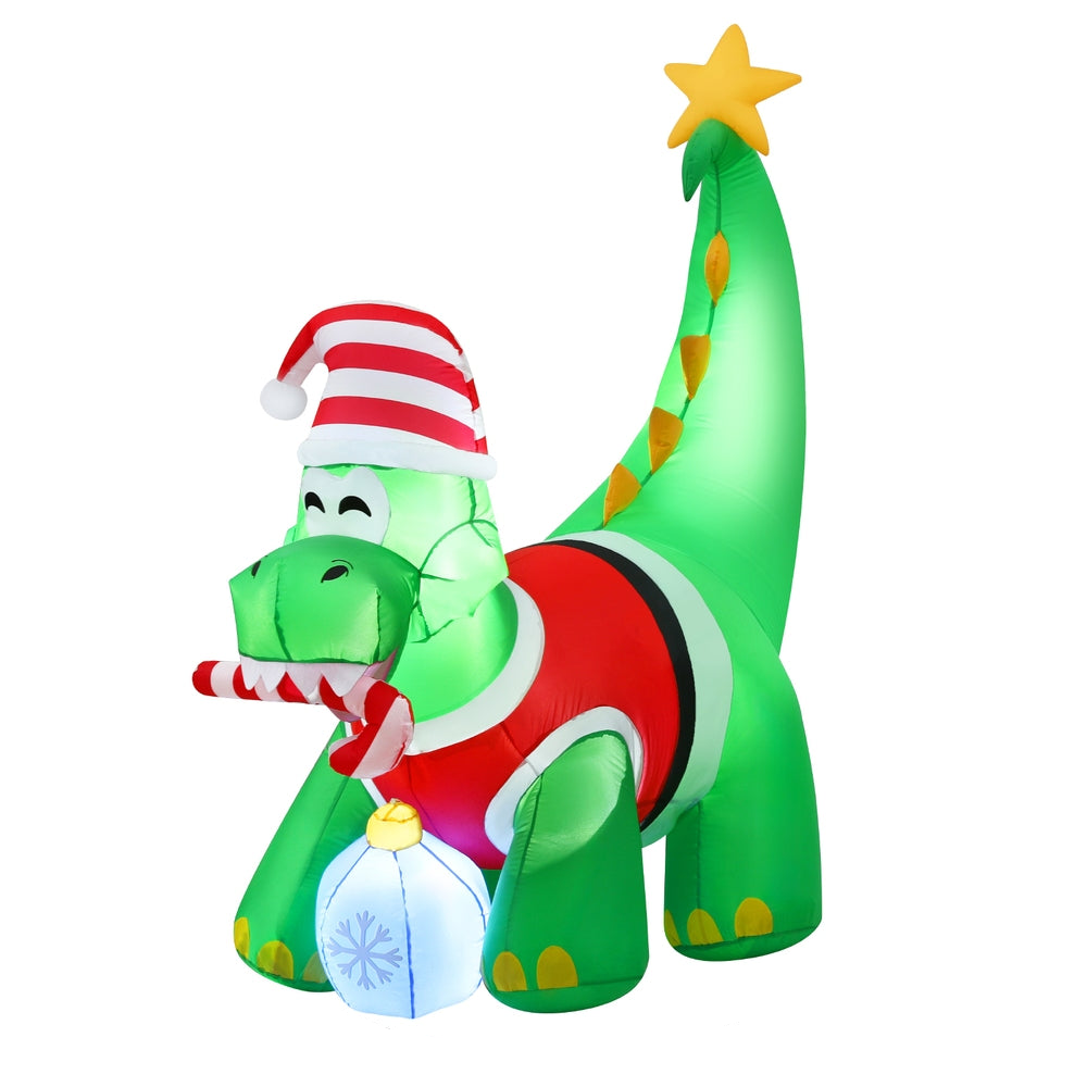 1.8m Christmas Dinosaur LED Christmas Inflatable