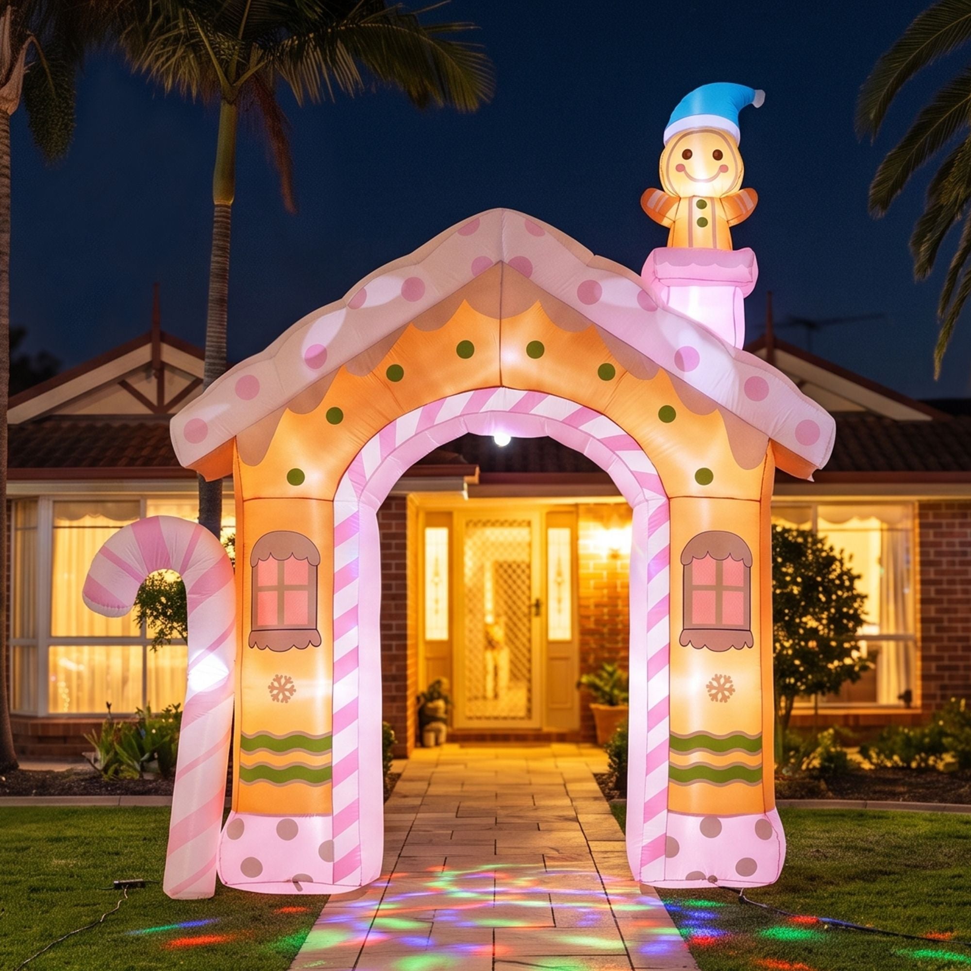3.2m Gingerbread Archway LED Christmas Inflatable