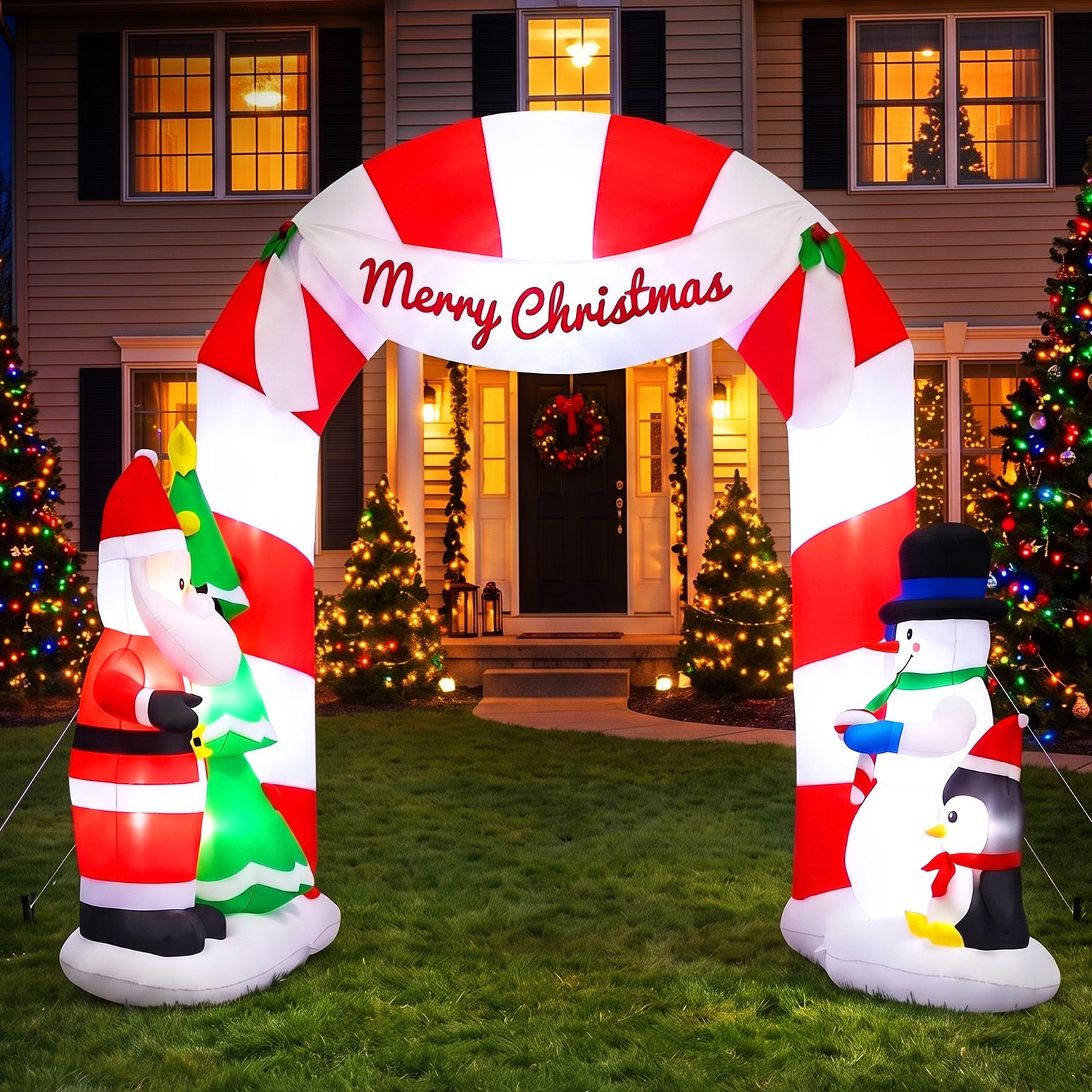 2.4m Merry Christmas Archway LED Christmas Inflatable