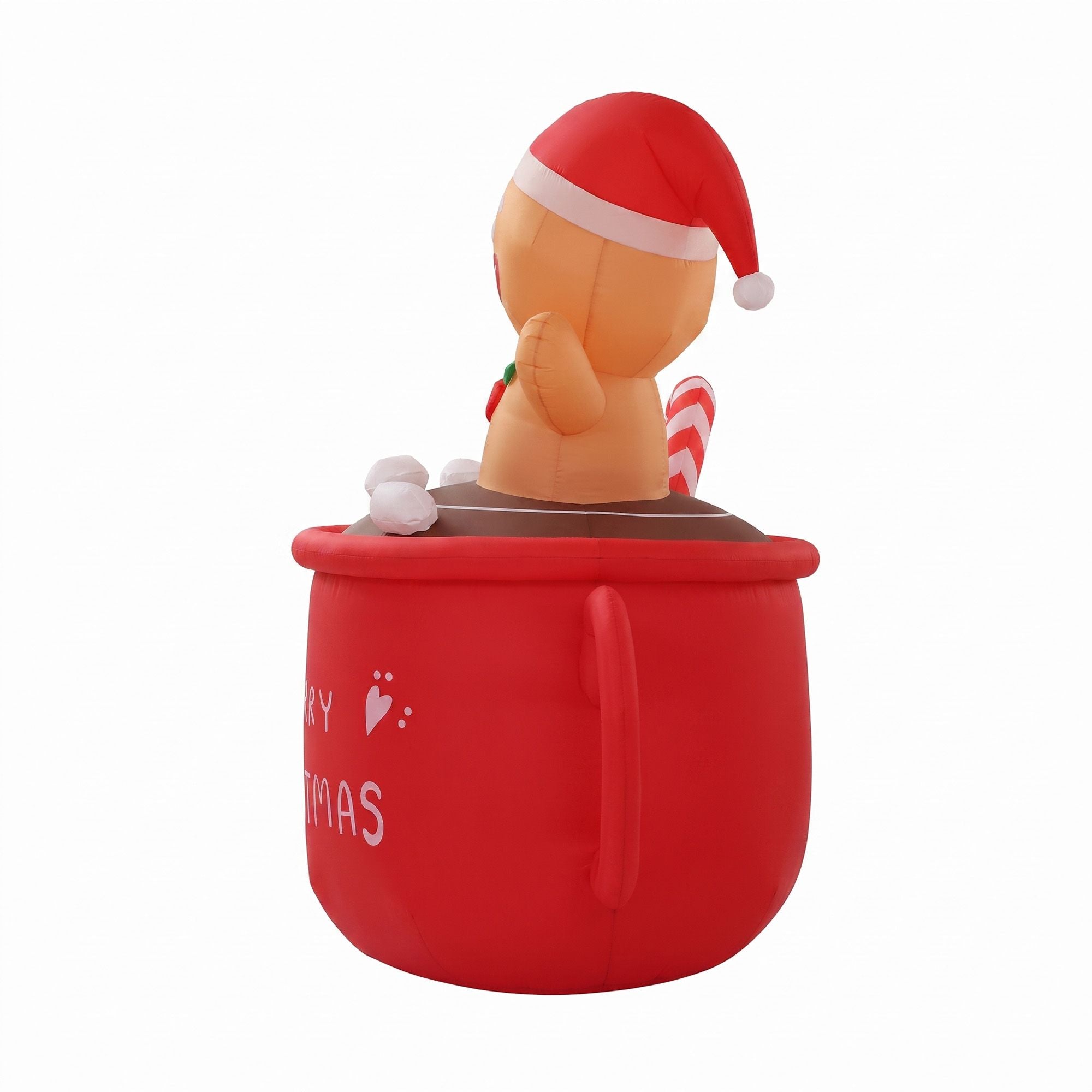 1.9m Gingerbread Cocoa Mug LED Christmas Inflatable