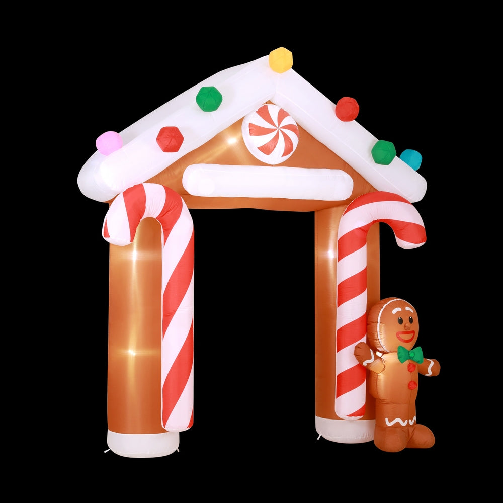 2.8m Gingerbread Archway Christmas Inflatable - Homecoze