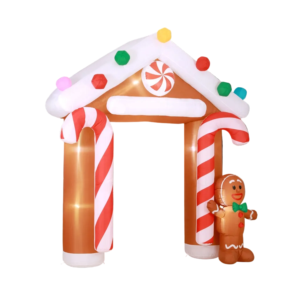 2.8m Gingerbread Archway LED Christmas Inflatable