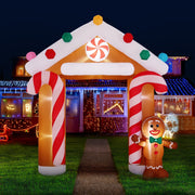 2.8m Gingerbread Archway Christmas Inflatable - Homecoze