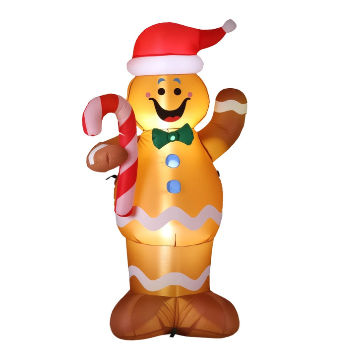 1.5m Gingerbread Man LED Christmas Inflatable - Homecoze
