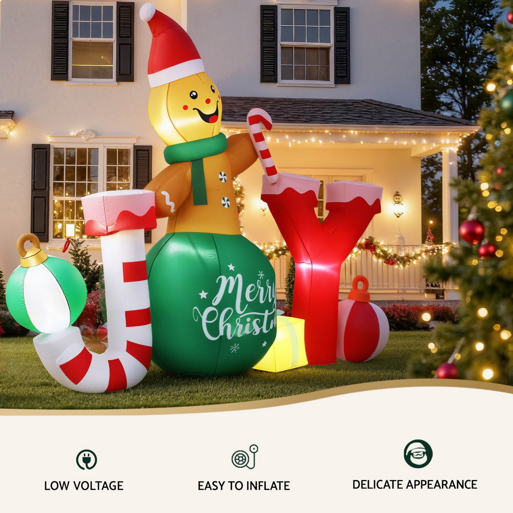 3m Joy LED Christmas Inflatable - Homecoze