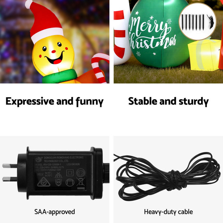 3m Joy LED Christmas Inflatable - Homecoze