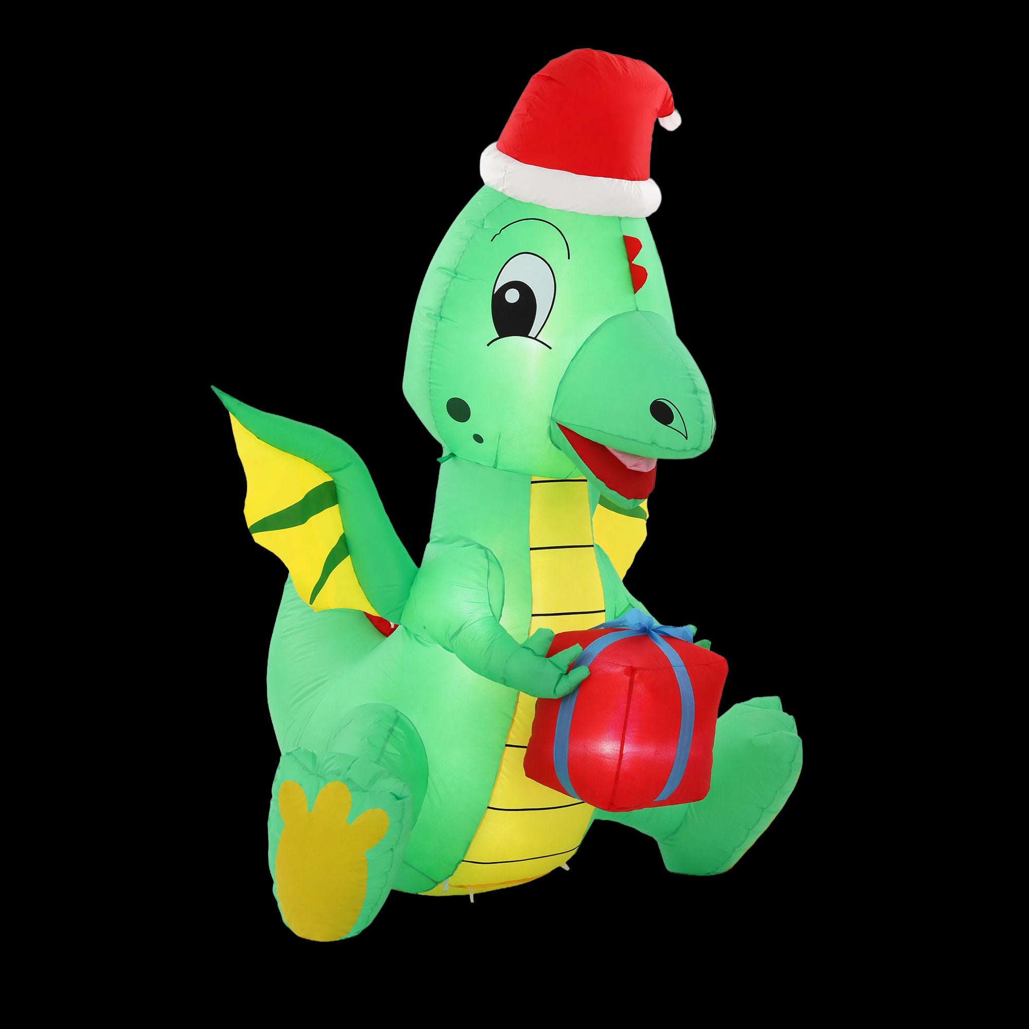 1.8m Festive Dragon LED Christmas Inflatable