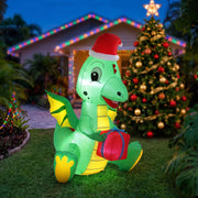 1.8m Festive Dragon LED Christmas Inflatable