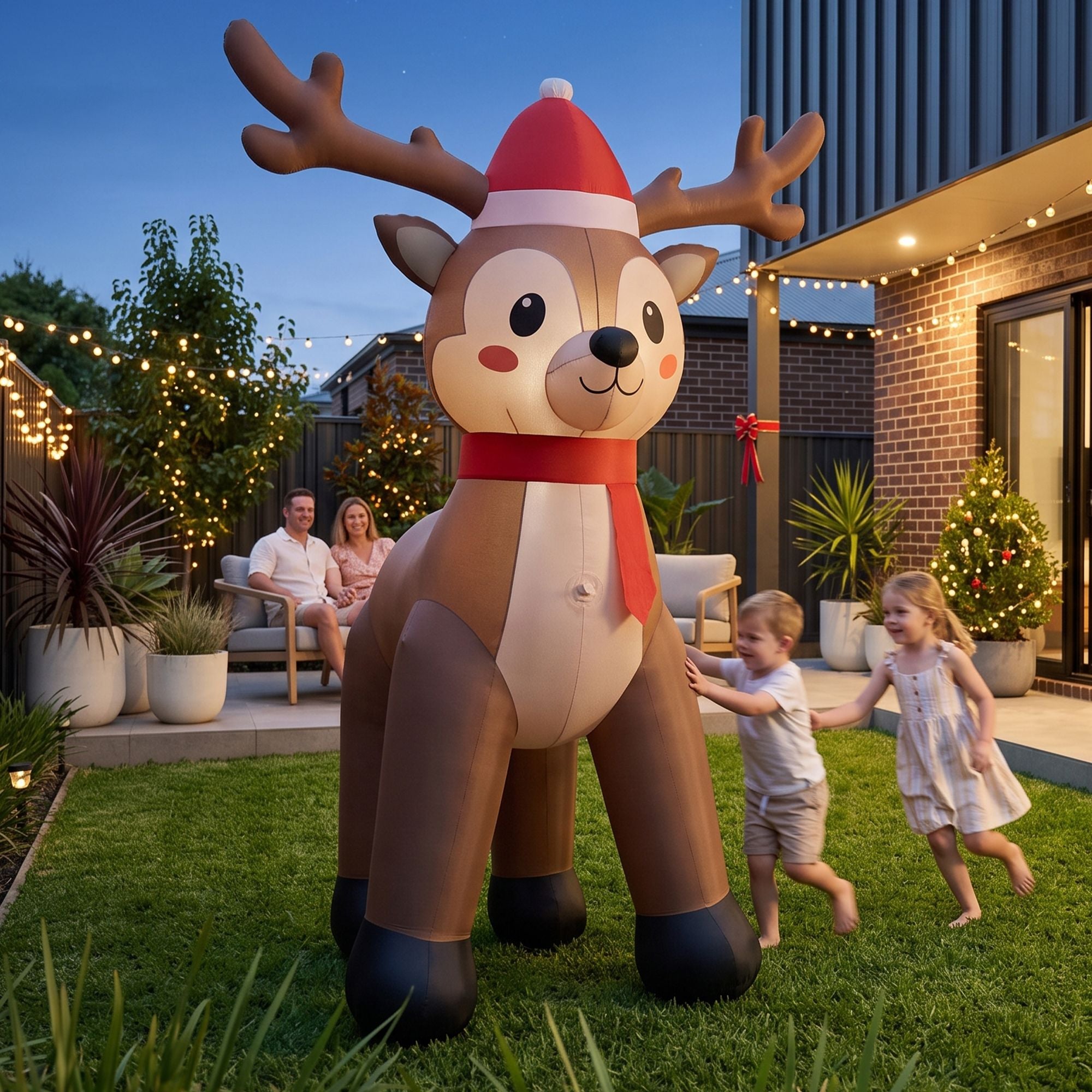 2.5m Reindeer LED Christmas Inflatable