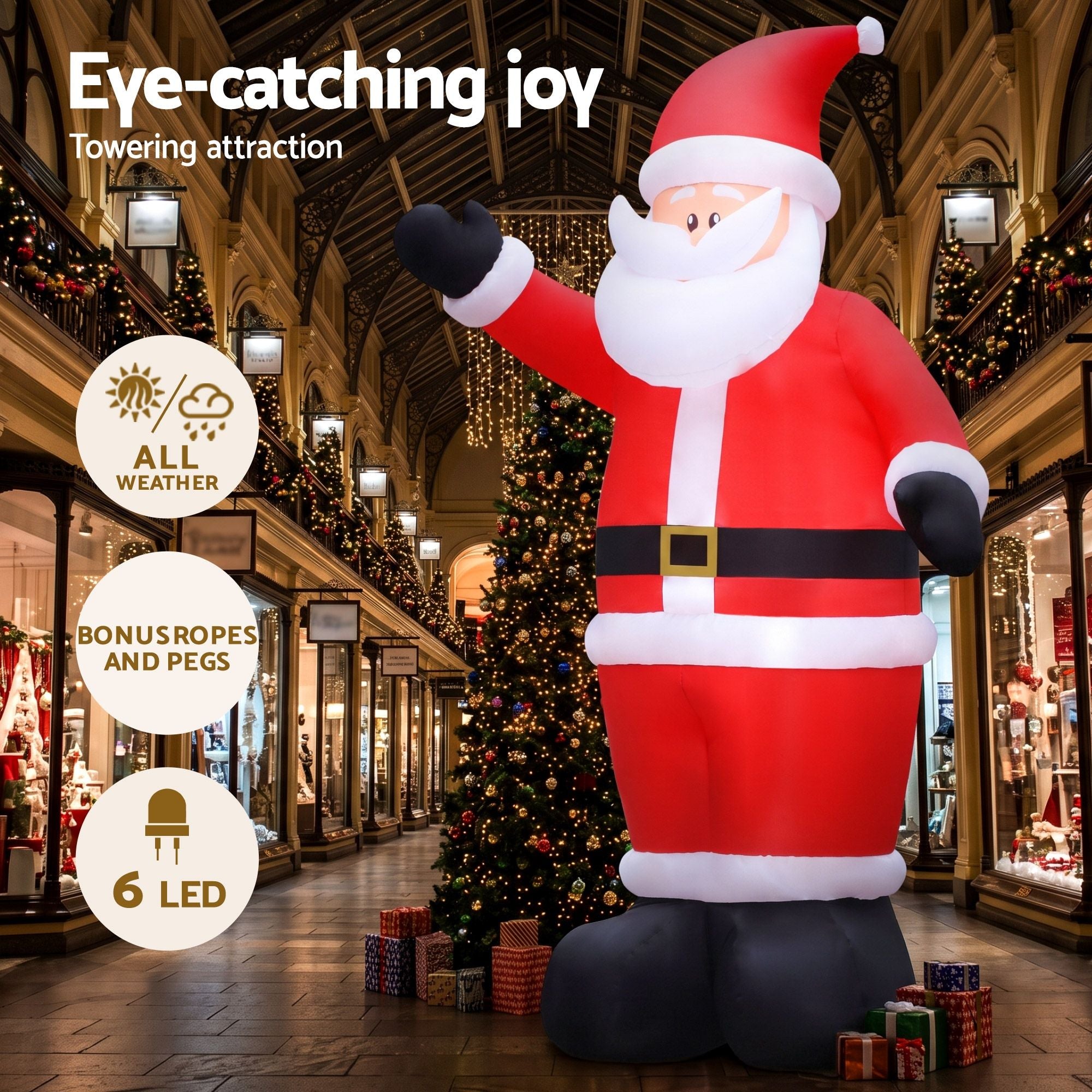 5m Giant Santa LED Christmas Inflatable